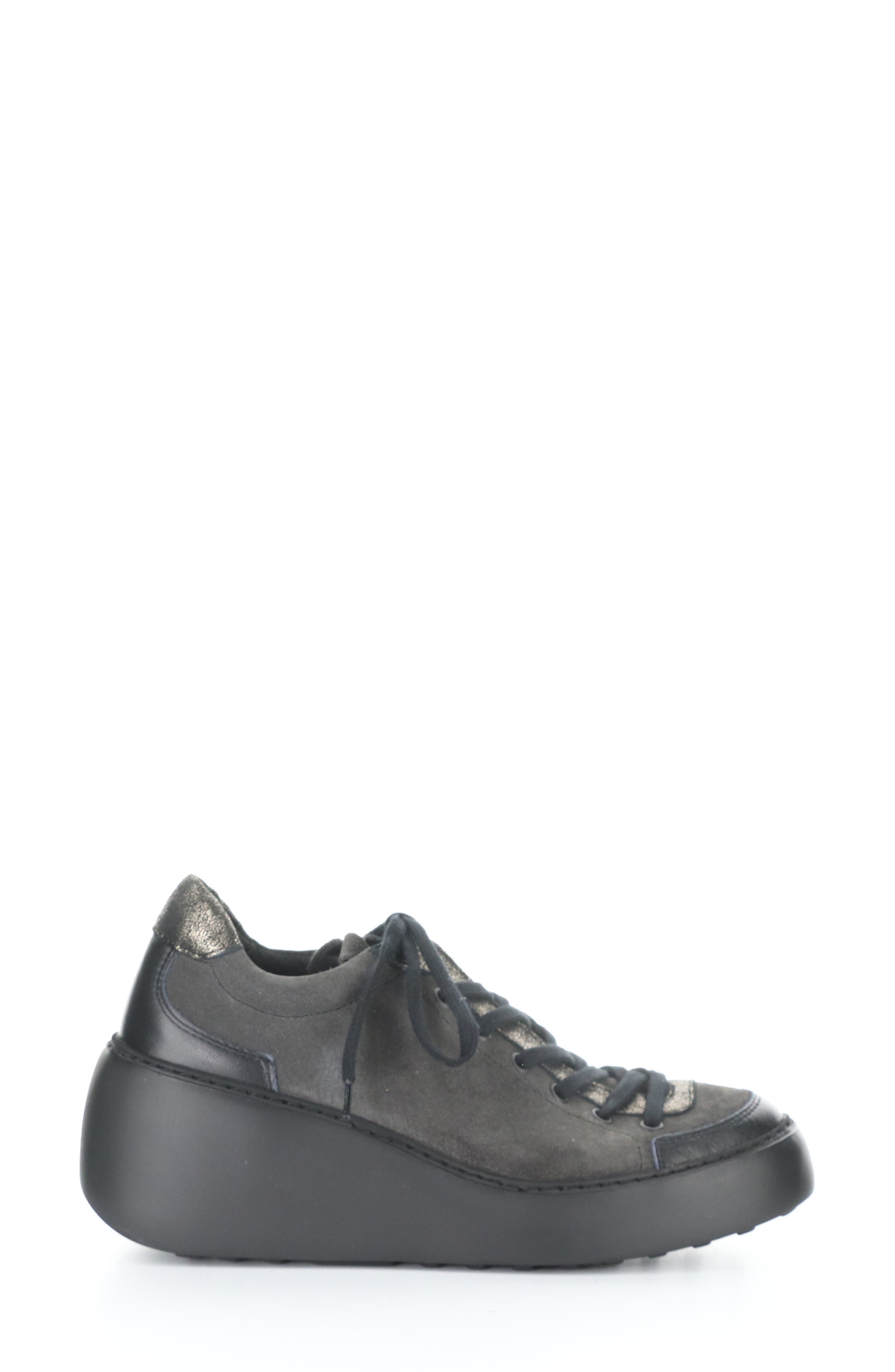 Fly London Dufy Platform Wedge Sneaker, Alternate, color, Diesel/ Graphite
