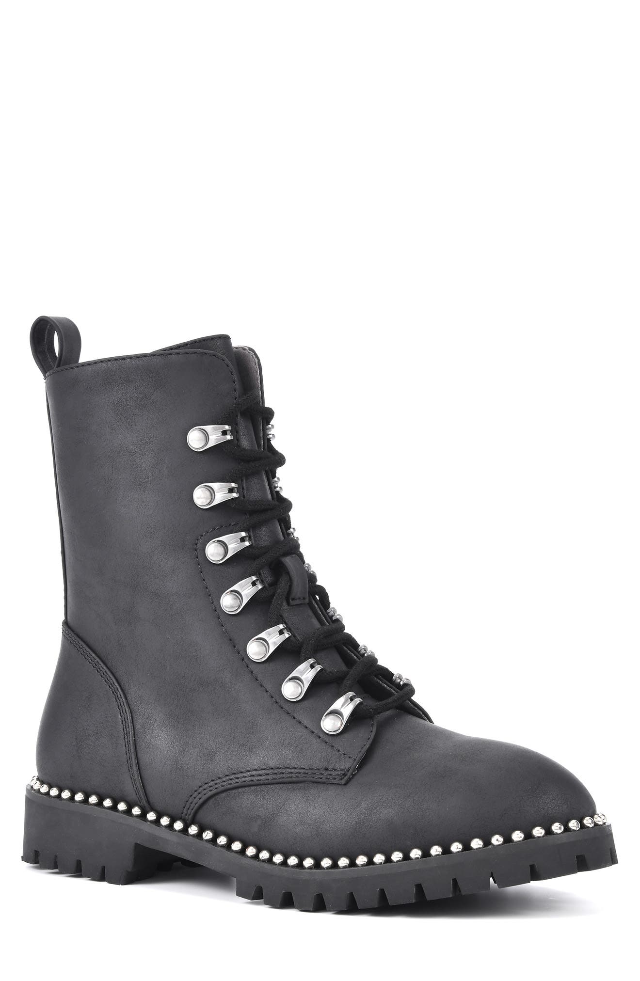 SEVEN DIALS Santino Studded Combat Boot, Main, color, 