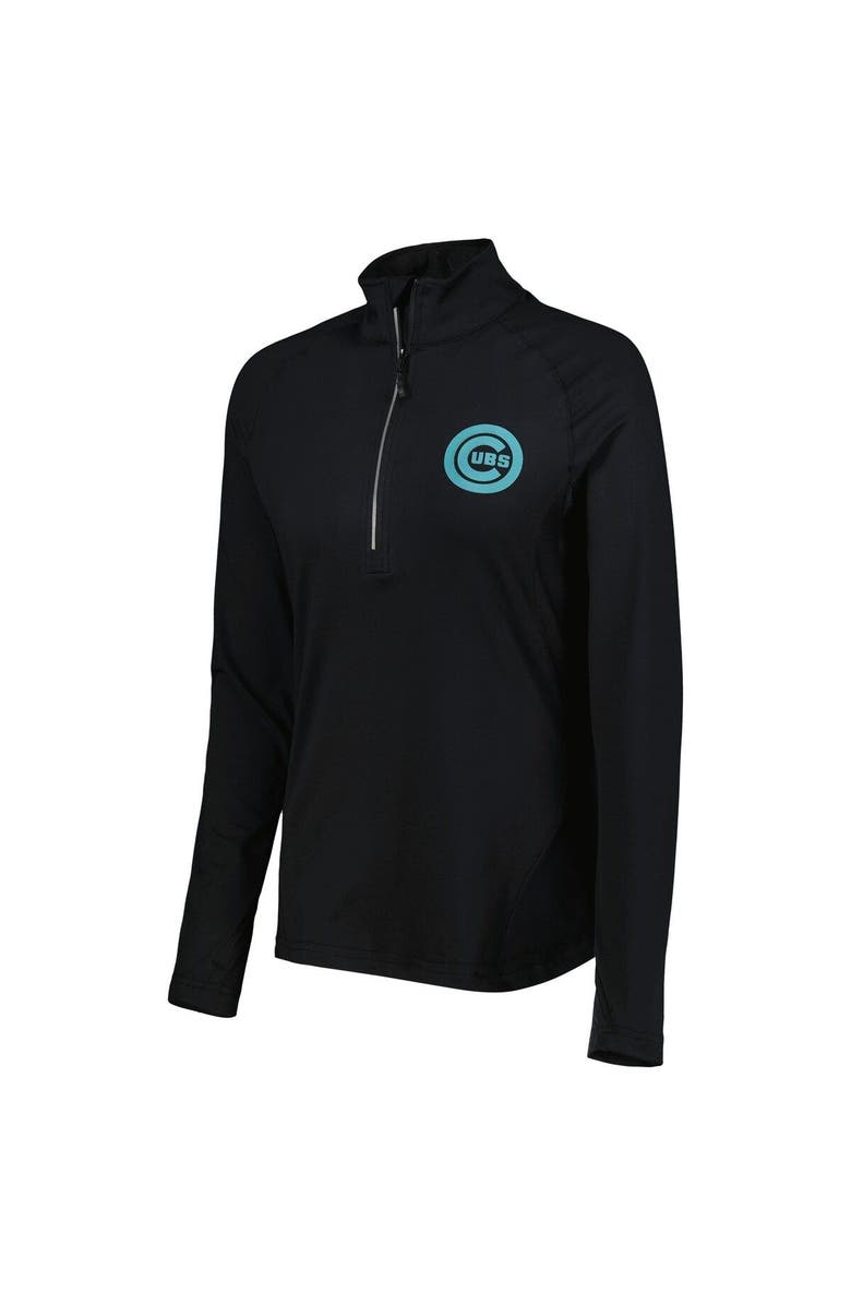 LEVELWEAR Women's Levelwear Black Chicago Cubs Energy Quarter-Zip Jacket, Alternate, color, 