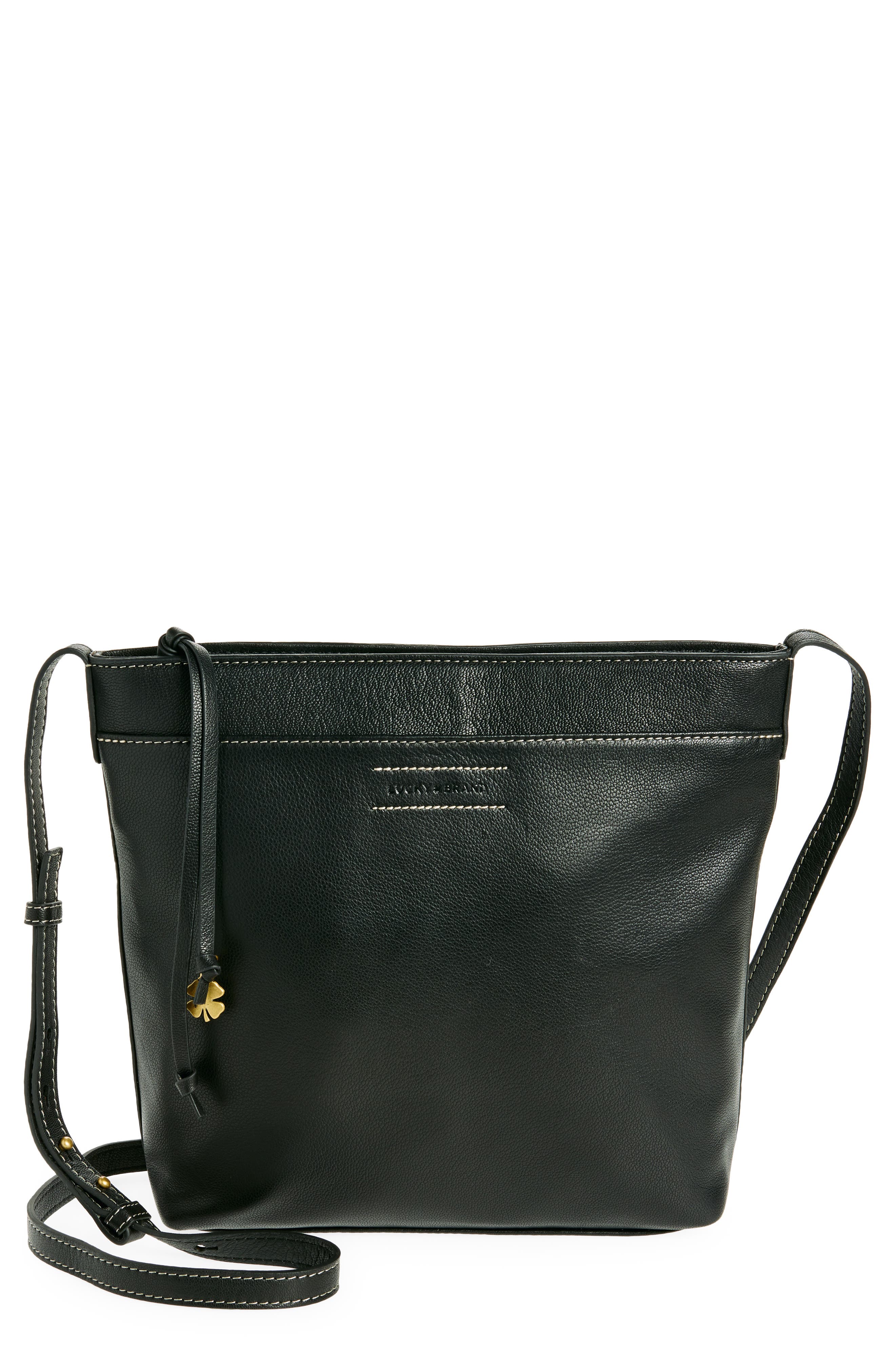 Lucky Brand Tyra Leather Crossbody Bag, Main, color, 