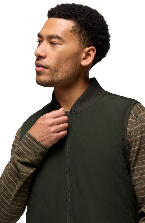 Prana Encinitas Reversible Quilted Vest In Green