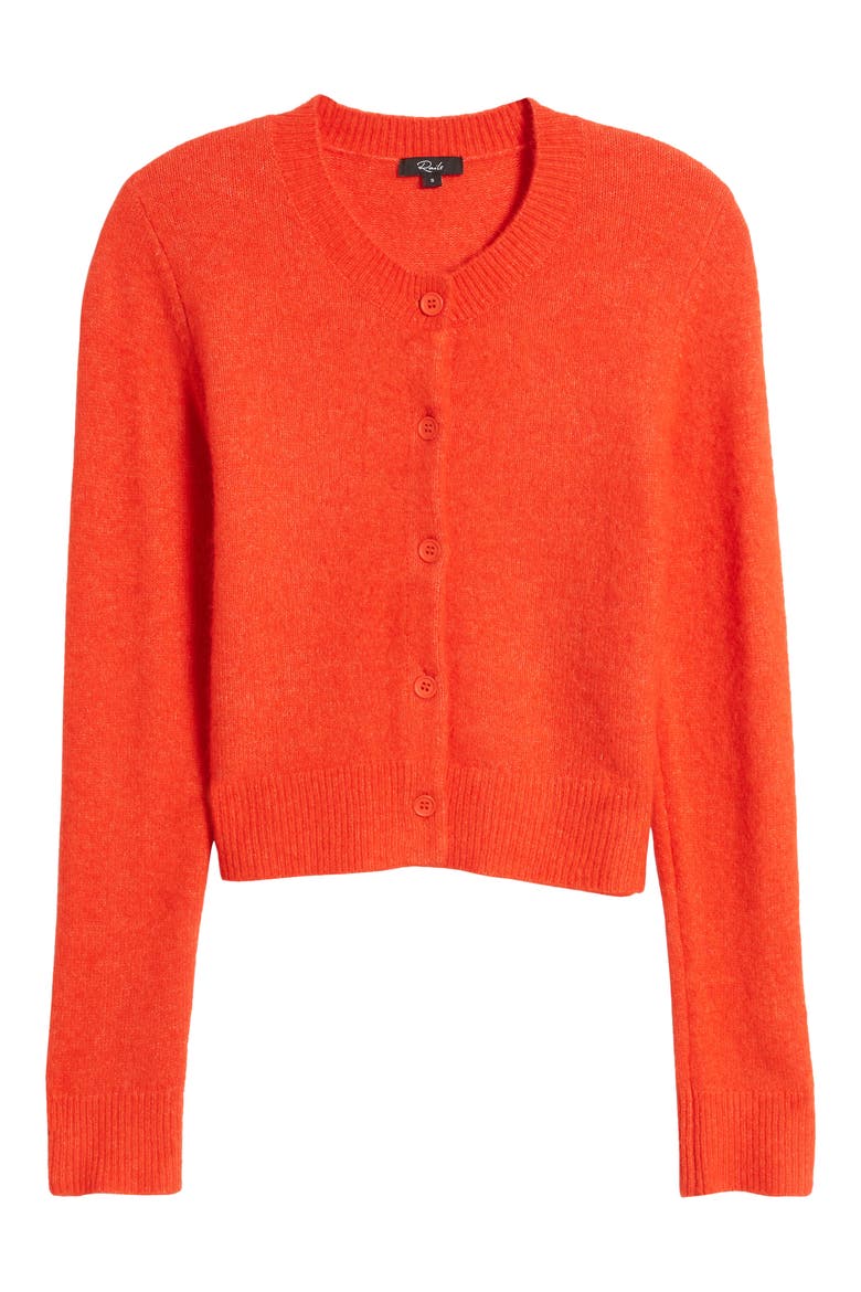 Matilda Button-Up Cardigan, Alternate, color, CHERRY
