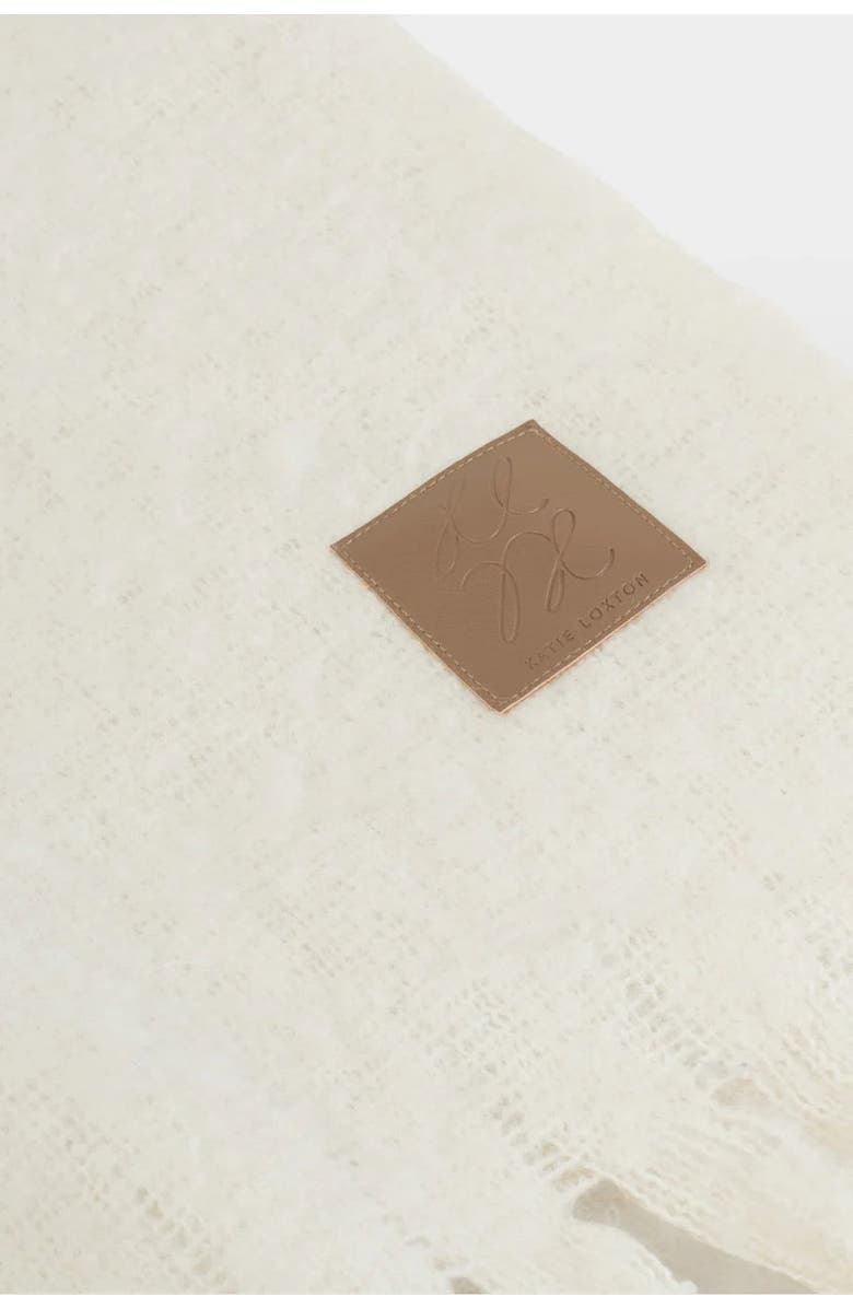 Katie Loxton Oversized Recycled Tassel Scarf in Off White, Alternate, color, Off-White