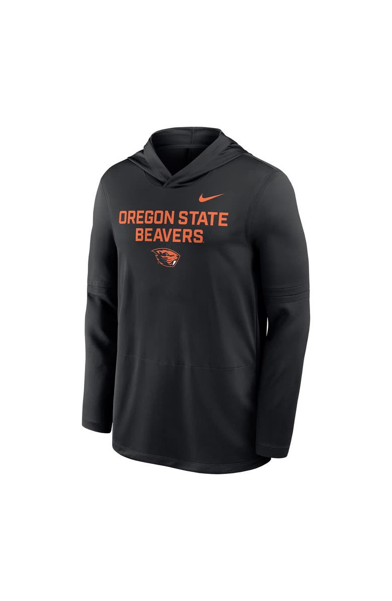 Nike Men's Nike Black Oregon State Beavers 2025 Sideline Dri-FIT Long Sleeve Hoodie T-Shirt, Alternate, color, Black