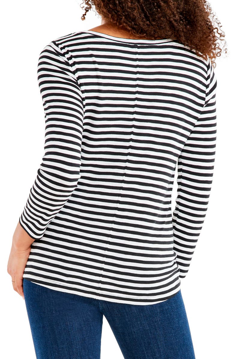 NIC+ZOE Stripe Cotton & Modal T-Shirt, Alternate, color,