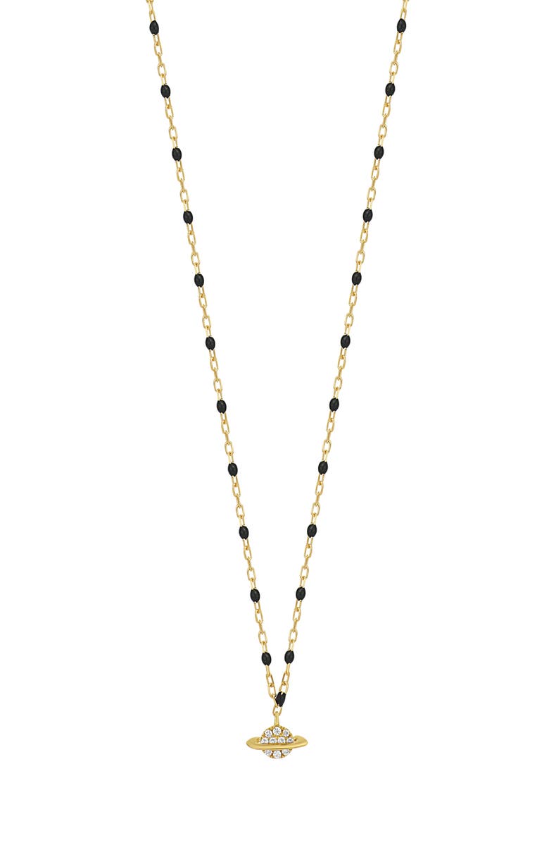 Bony Levy 18K Yellow Gold Pavé Diamond Planet Pendant Necklace, Main, color, 18K Yellow Gold