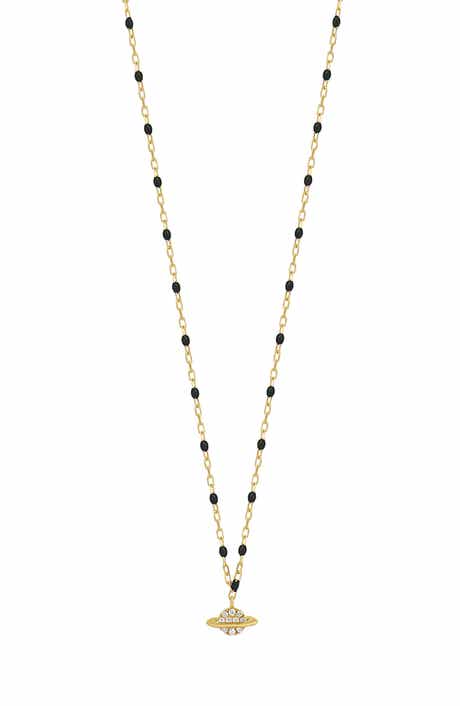 Bony Levy 18K Yellow Gold Pavé Diamond Planet Pendant Necklace