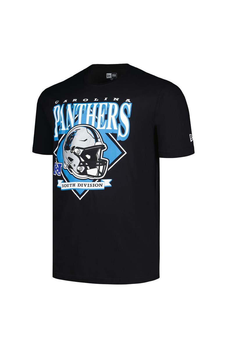 New Era Men's New Era  Black Carolina Panthers Big & Tall Helmet T-Shirt, Alternate, color, 