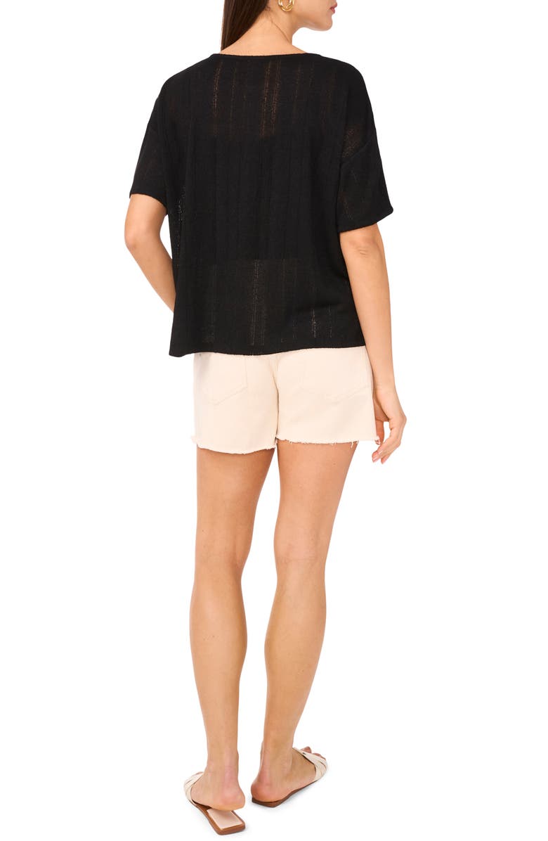 Vince Camuto Oversize Knit Top, Alternate, color, Rich Black