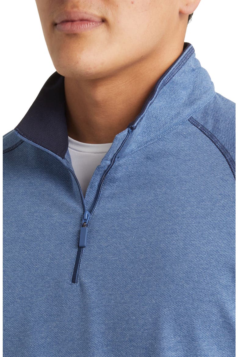 XC4® Quarter Zip Piqué Performance Golf Pullover, Alternate, color, BLUE