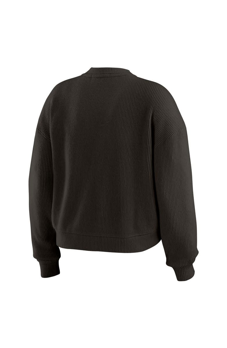 WEAR by Erin Andrews Women's WEAR by Erin Andrews  Cream Las Vegas Raiders Knitted Tri-Blend Long Sleeve T-Shirt & Pants Lounge Set, Alternate, color, Black