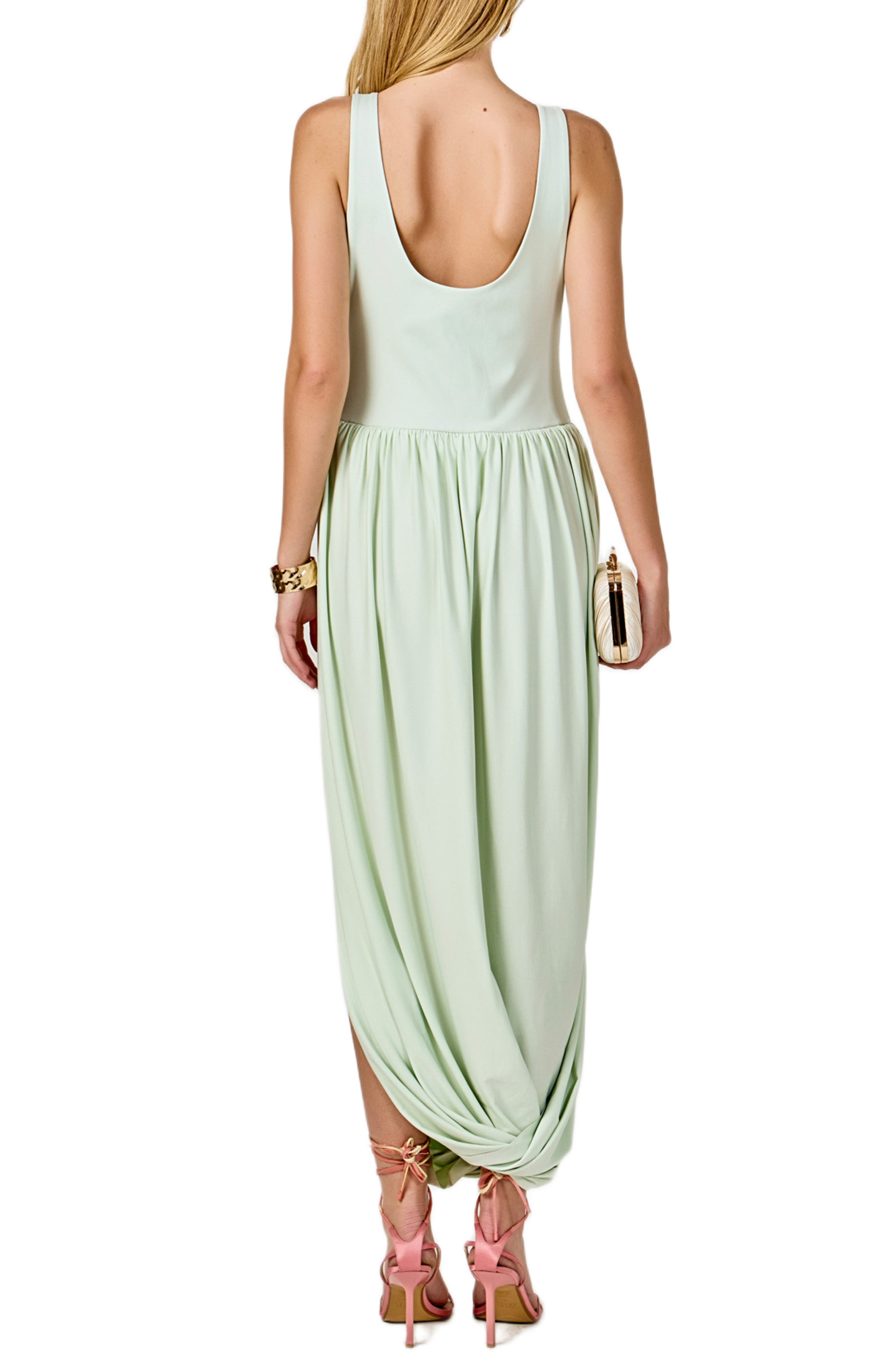 Contrast Sleeveless Flowy Maxi Dress - image 2