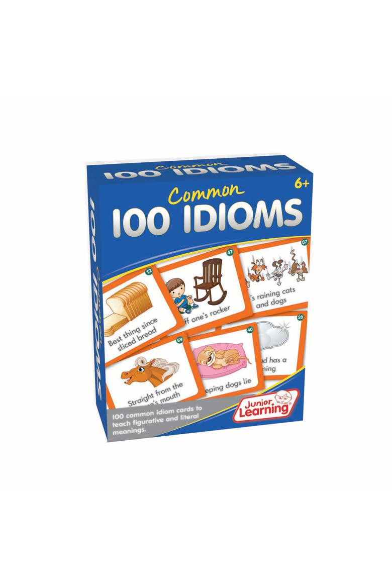 100 Common Idioms Educational Activity Cards, Alternate, color, Multicolored