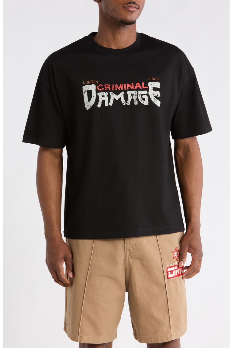 Ramen Graphic Crewneck T-Shirt, Main, color, BLACK