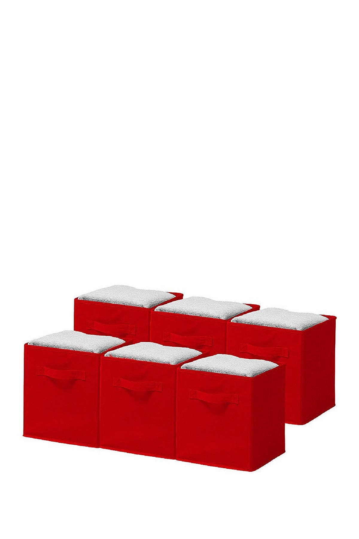 SORBUS Red Foldable Storage Cube Basket Bin - Pack of 6 | Nordstromrack