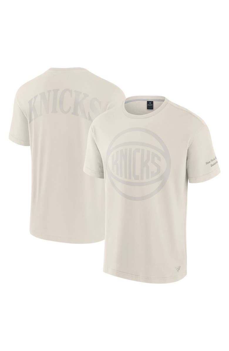 FANATICS Men's Fanatics Cream New York Knicks Elements Iconic T-Shirt, Alternate, color,