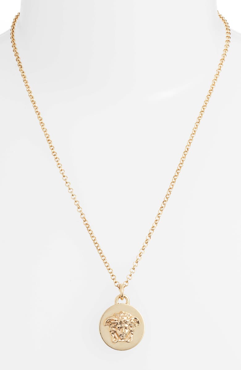 Versace Medusa Pendant Necklace, Alternate, color, 