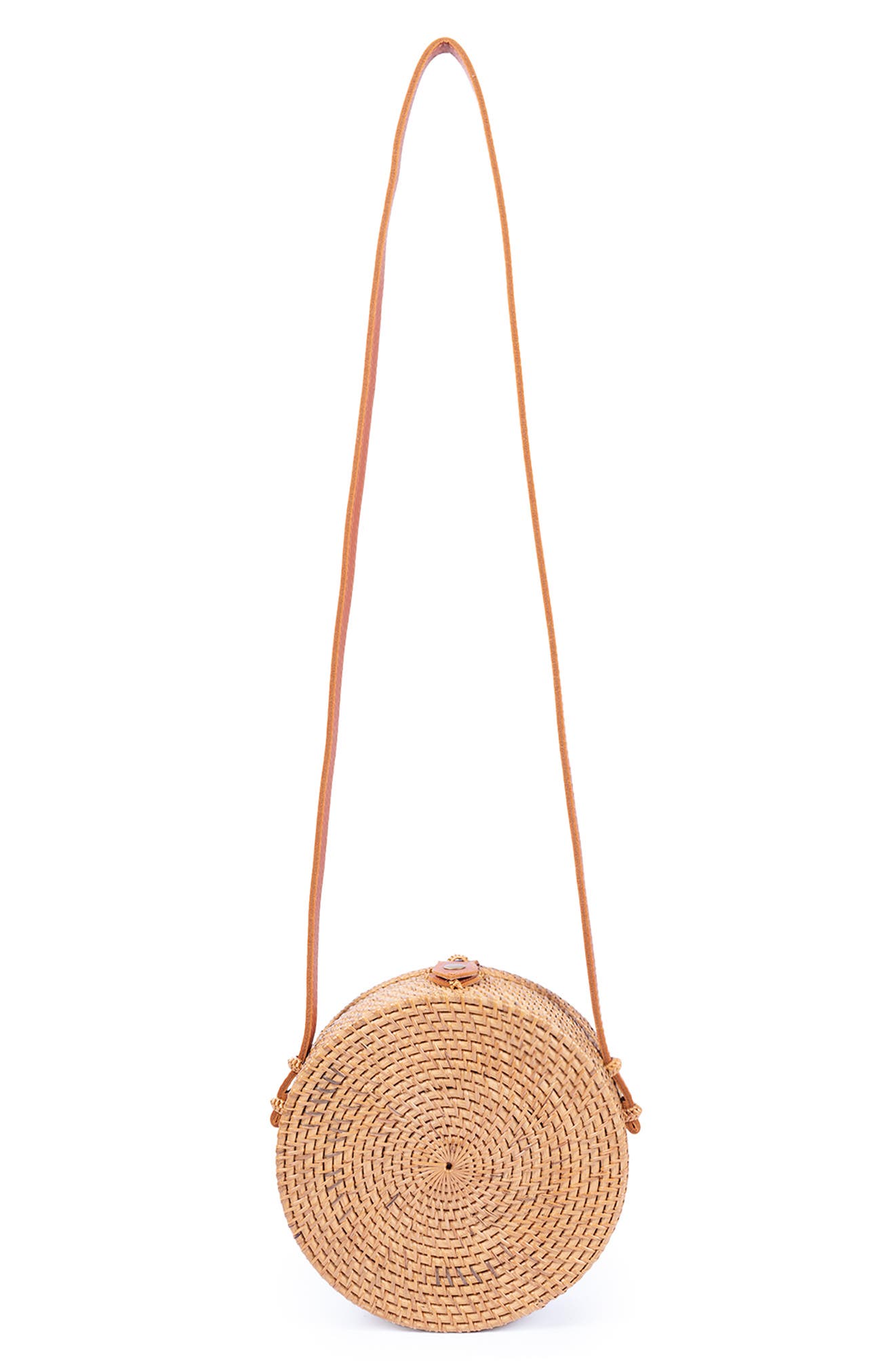 Jelavu Ata Bali Woven Rattan Canteen Crossbody Bag, Alternate, color, Tan