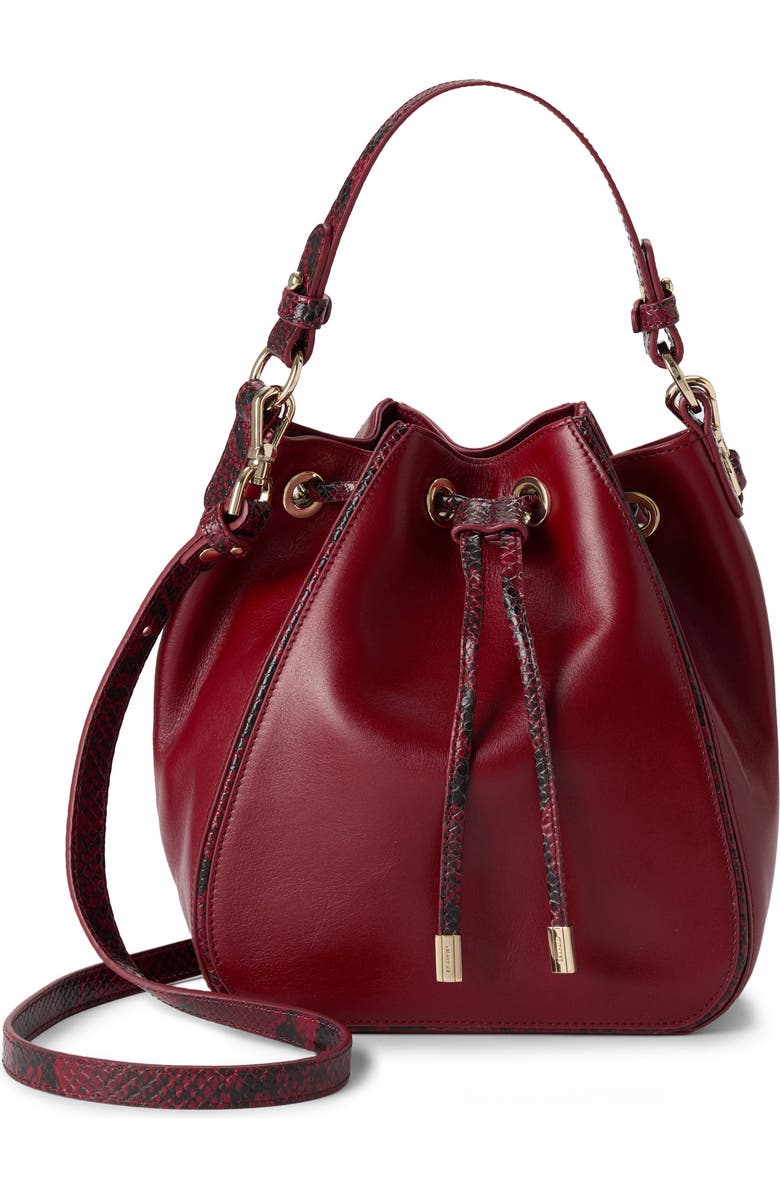Brahmin Melinda Leather Bucket Bag, Main, color,