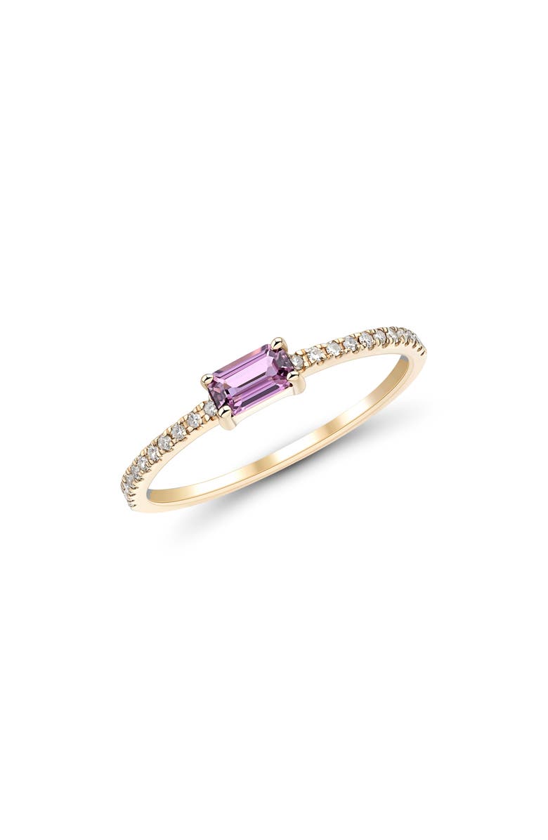 Frankie & Zoe 14K Yellow Gold Pink Sapphire & Diamond Ring, Main, color, Yellow Gold