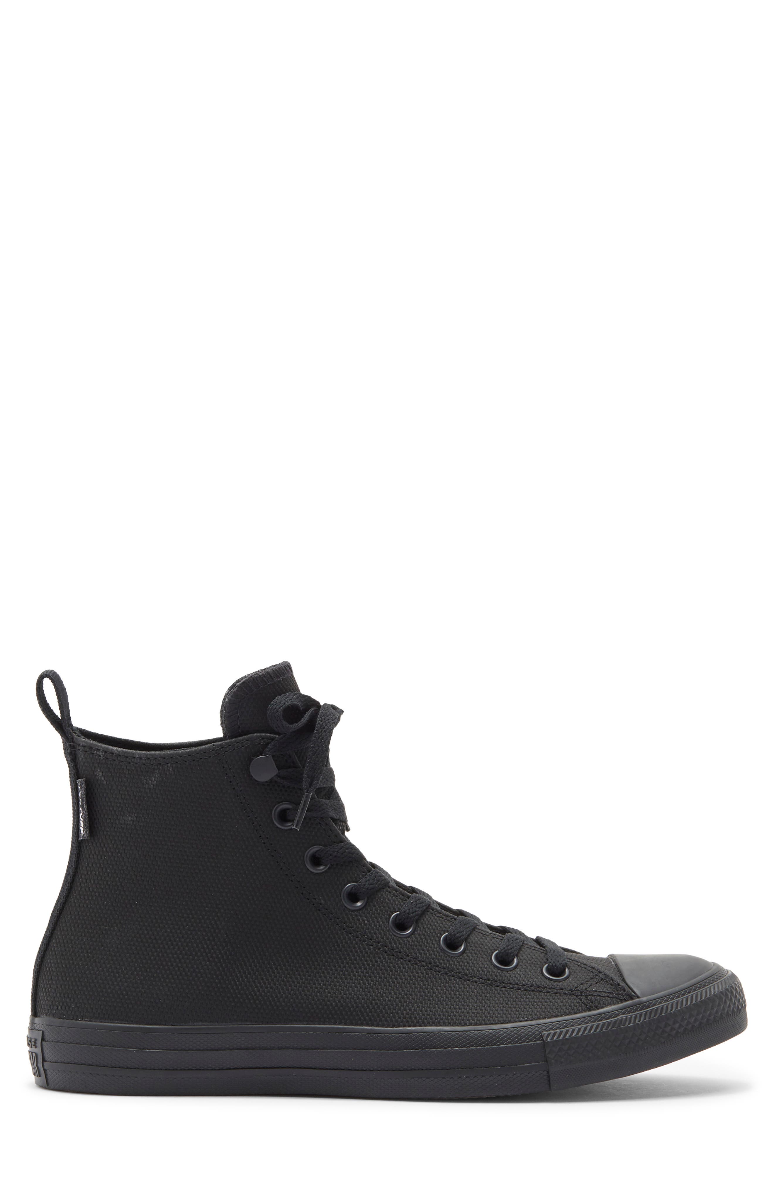 Chuck Taylor® All Star® Waterproof TecTuff® High Top Sneaker, Alternate, color, BLACK/ BLACK/ BLACK