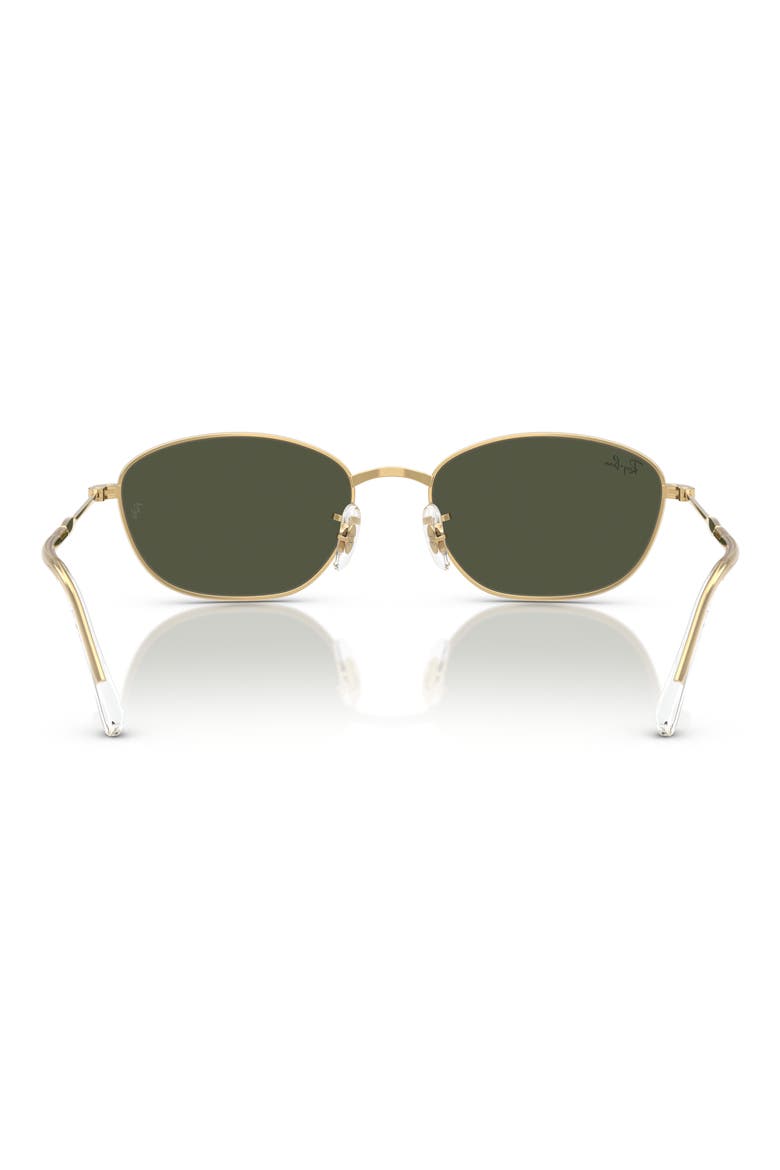 55mm Irregular Oval Sunglasses, Alternate, color, GOLD FLASH
