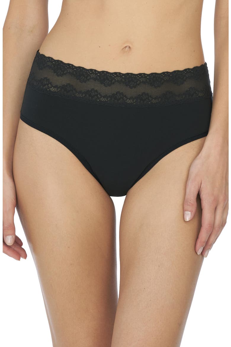 Bliss Perfection One Size High Rise Thong 2-Pack, Alternate, color, Black