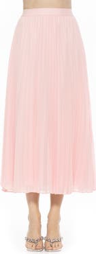 Alexia Admor Kesia Midi Chiffon Pleated Skirt