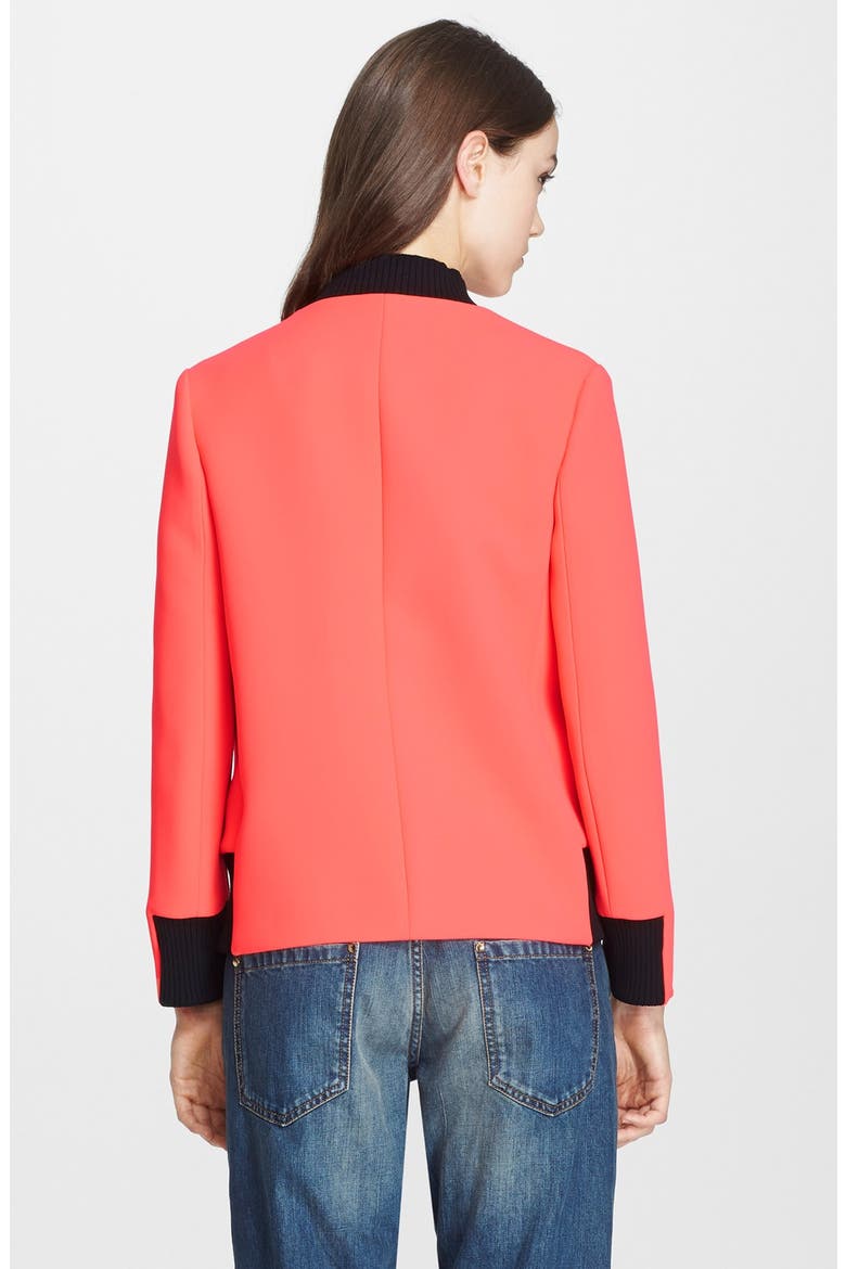 Neoprene Bomber Jacket, Alternate, color, TANGERINE