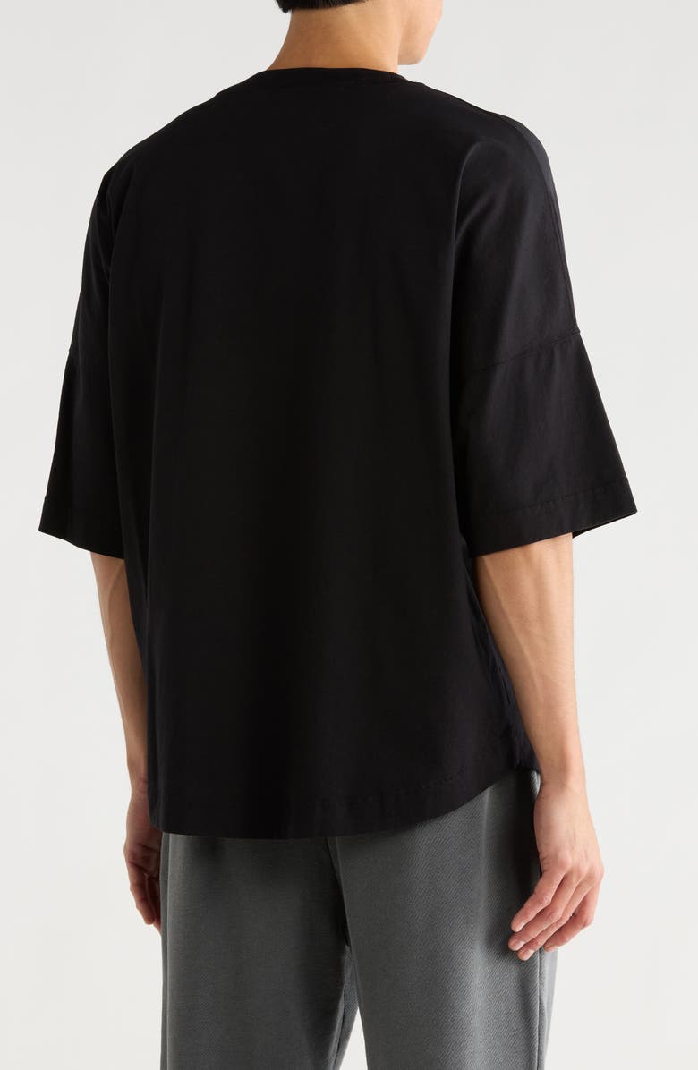 Palm Angels Embroidered Logo Crewneck T-Shirt, Alternate, color, Black White