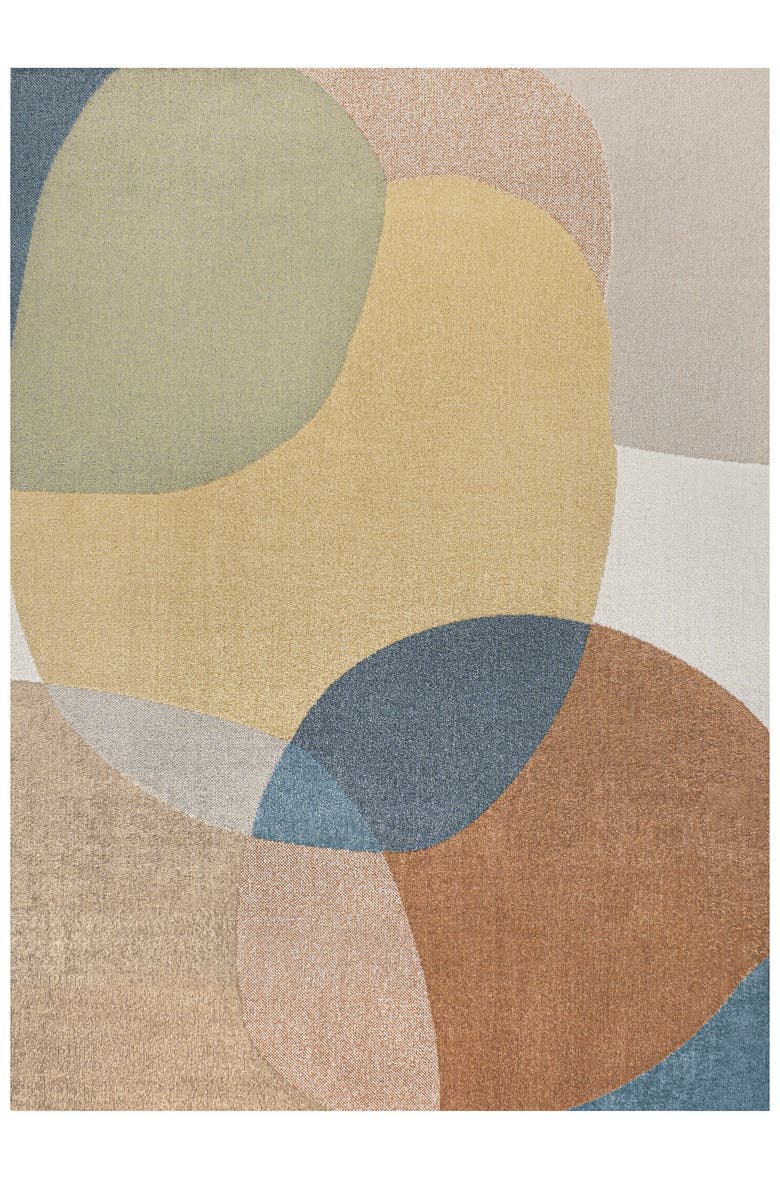 JONATHAN Y Pebble Geometric Kids & Novelty Machine-Washable Area Rug, Main, color, Multi