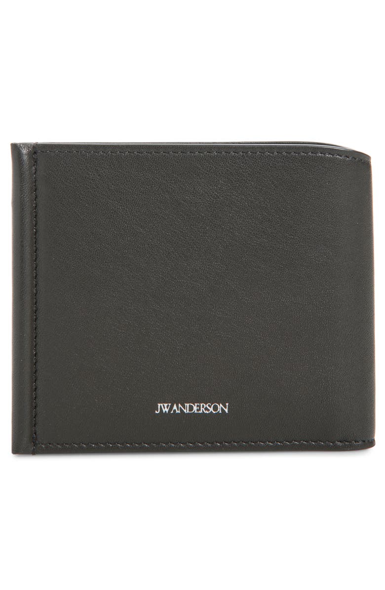JW Anderson Loafer Leather Bifold Wallet, Alternate, color, Black