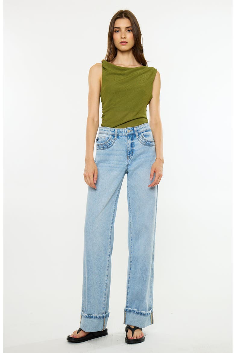 Crystal Essentials 90s Low Rise Straight Jeans, Main, color, Medium Wash