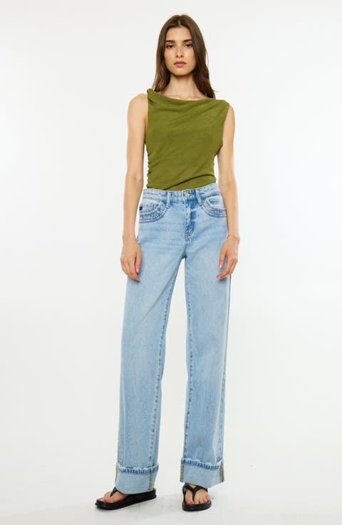 Crystal Essentials 90s Low Rise Straight Jeans