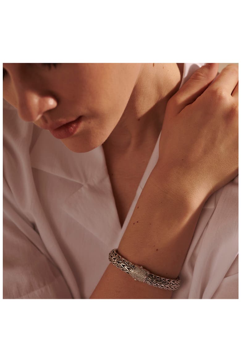 Icon Bracelet, Sterling Silver, Diamonds, 10.5mm, Alternate, color, DIAMOND