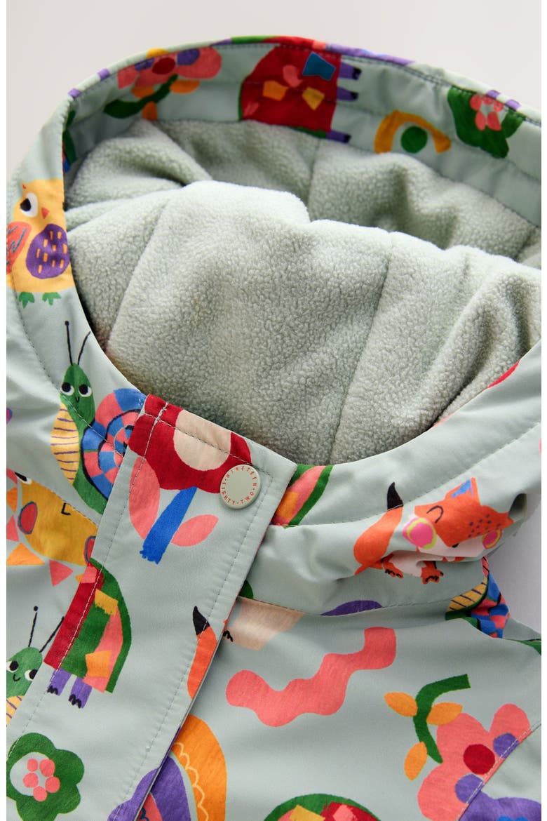 Kids' Print Waterproof Rain Jacket, Alternate, color, BLUE