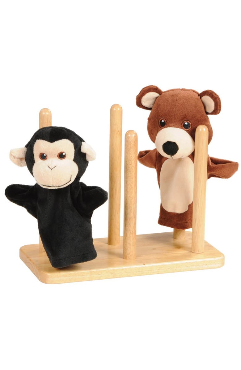 Kaplan Early Learning Company Tiered Puppet Stand, Alternate, color, Beige