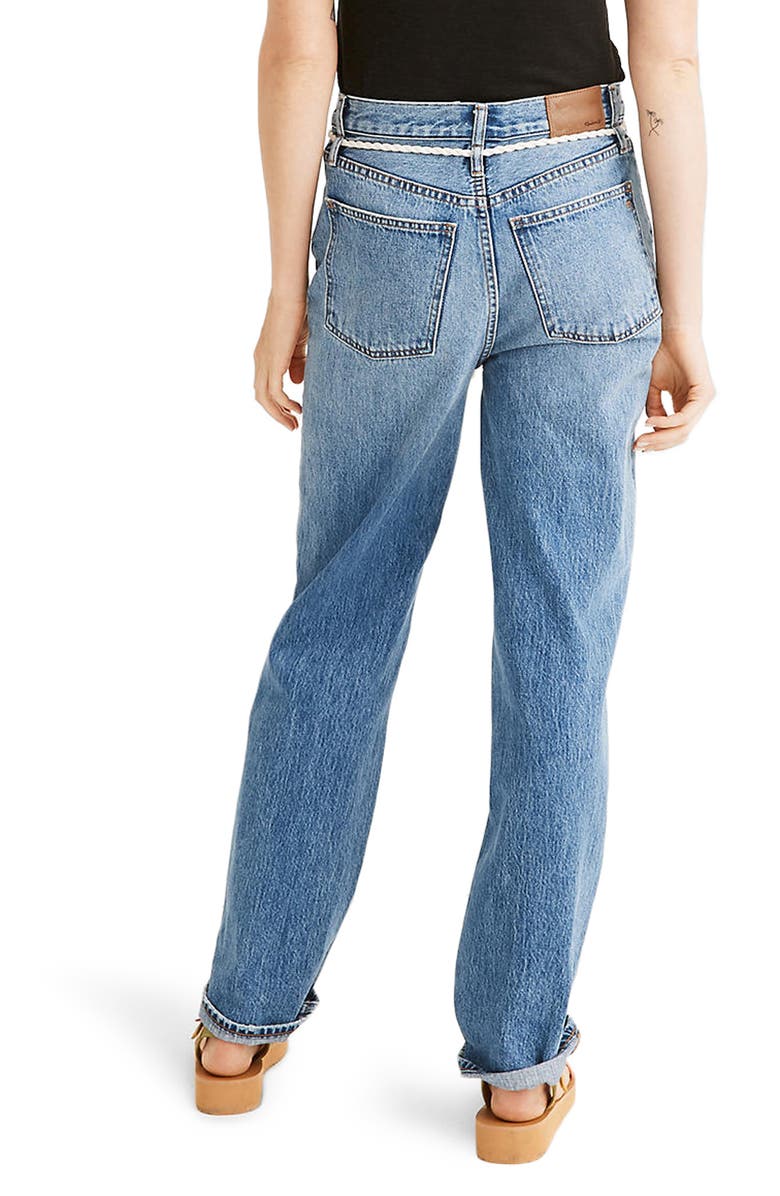 Madewell the Dadjean Rope Belt Jeans, Alternate, color,