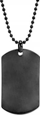 Brook and York Men's Stainless Steel Dog Tag Necklace