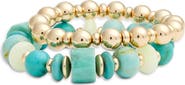 Nordstrom Set of 2 Beaded Stretch Bracelets