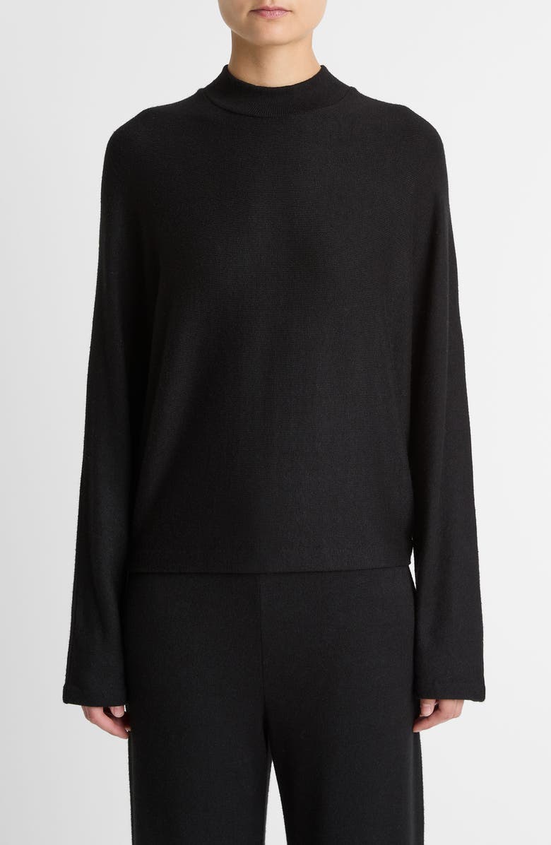 Vince Mock Neck Sweater, Main, color, Black