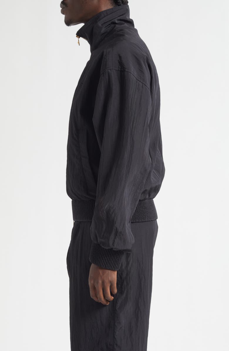 Versace Crushed Technical Blosuon Jacket, Alternate, color, Black