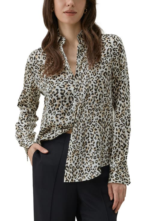 LILYSILK Leopard Print Silk Shirt