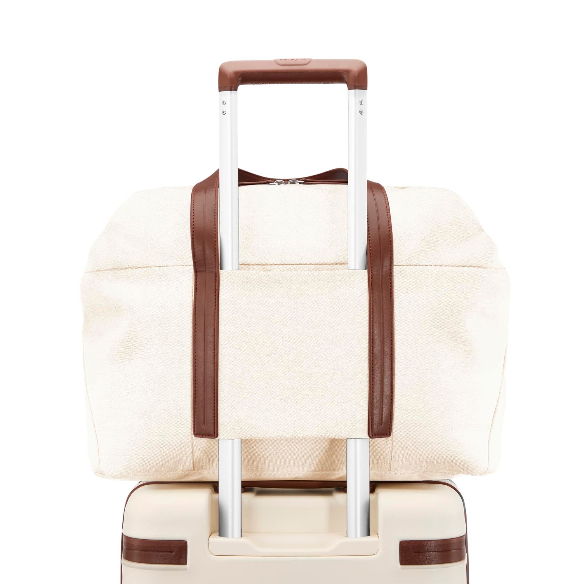 Virtuosa Weekender Duffel Overnight Bag with Laptop Computer Sleeve, Alternate, color, Off White
