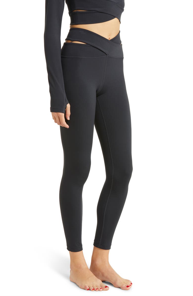 Zella Perform Crossband 7/8 Leggings, Alternate, color, 