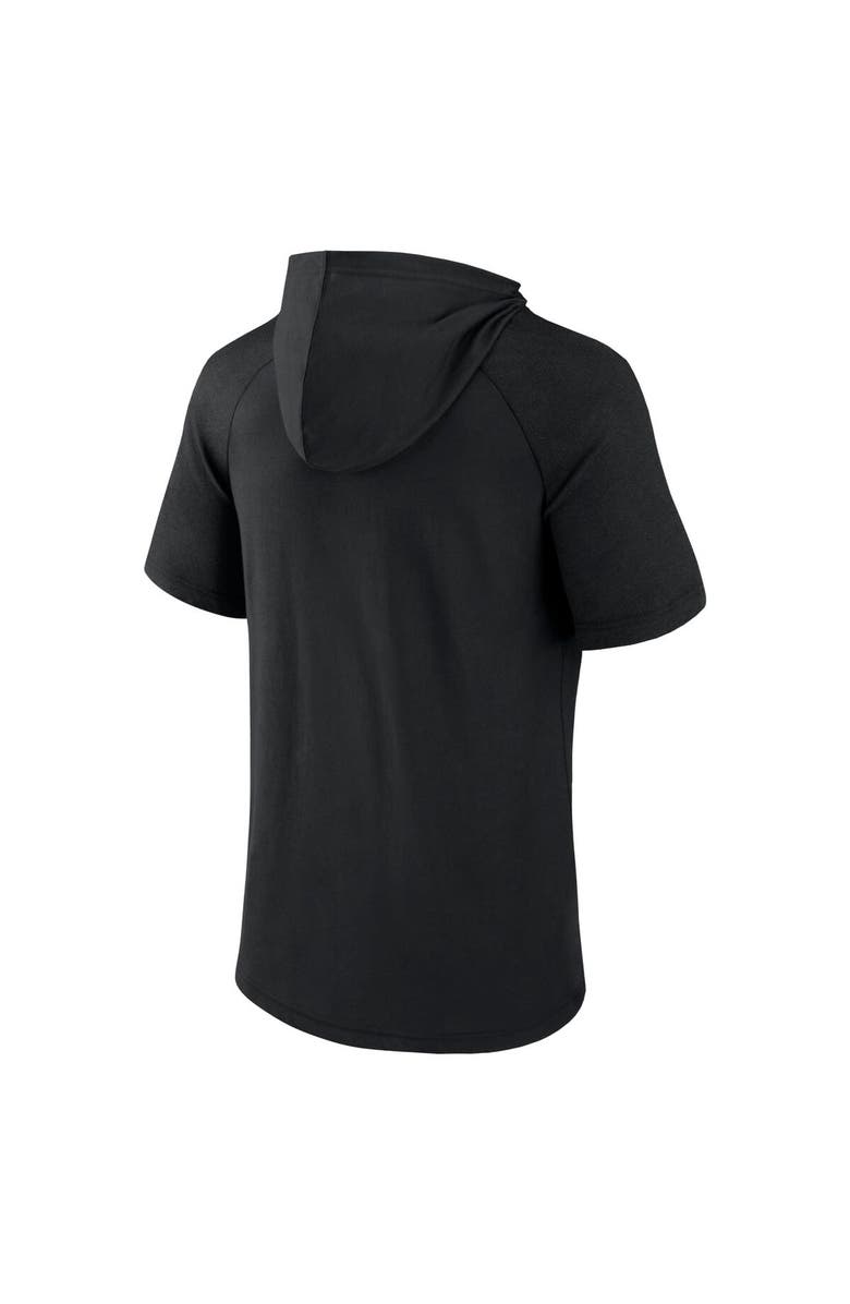 FANATICS Men's Fanatics Branded Black Houston Dynamo FC Match Raglan Short Sleeve Pullover Hoodie, Alternate, color, 