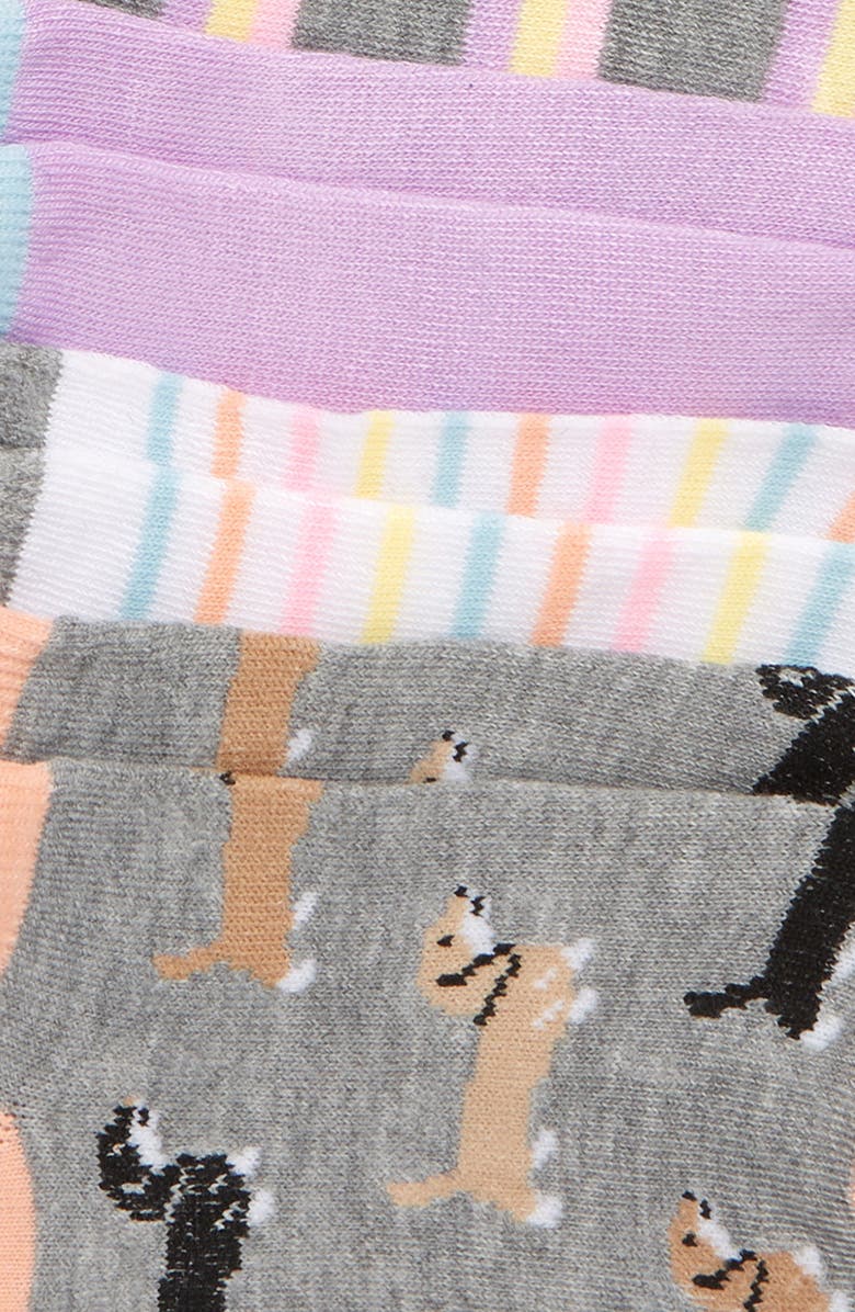 Capelli New York Kids' Assorted 6-Pack Happy Pups Socks, Alternate, color,