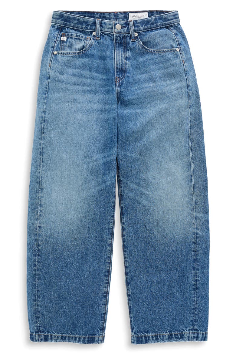 Hattie High Waist Ankle Barrel Leg Jeans, Alternate, color, JIVE