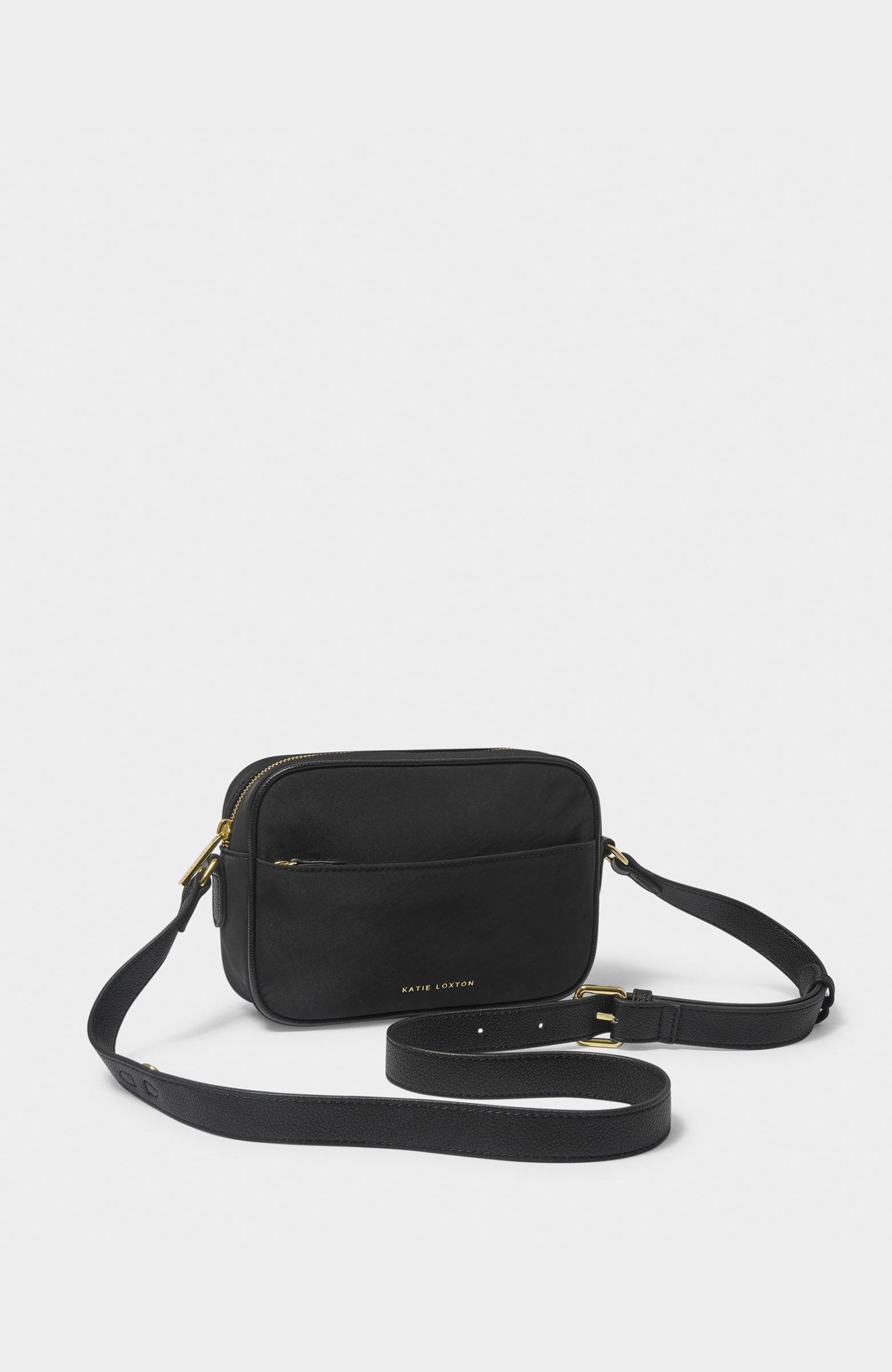Katie Loxton Nylon-Luxe Crossbody Bag, Alternate, color, Black