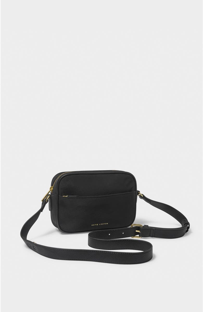 Katie Loxton Nylon-Luxe Crossbody Bag, Alternate, color, Black